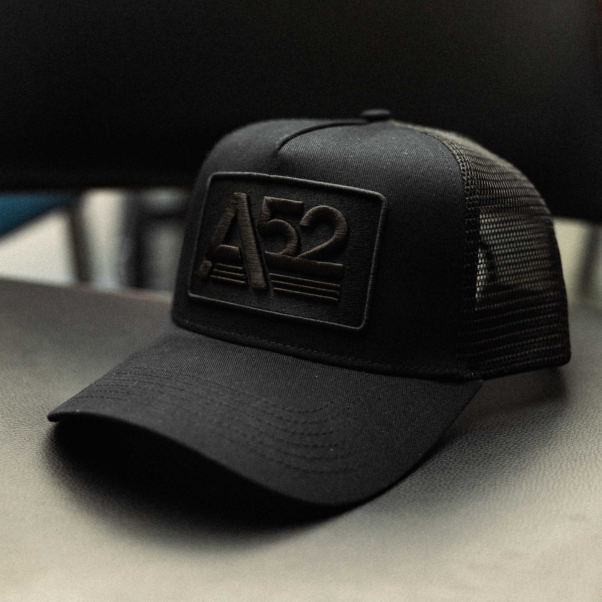 AREA52 All Black Trucker Hat - Image 6