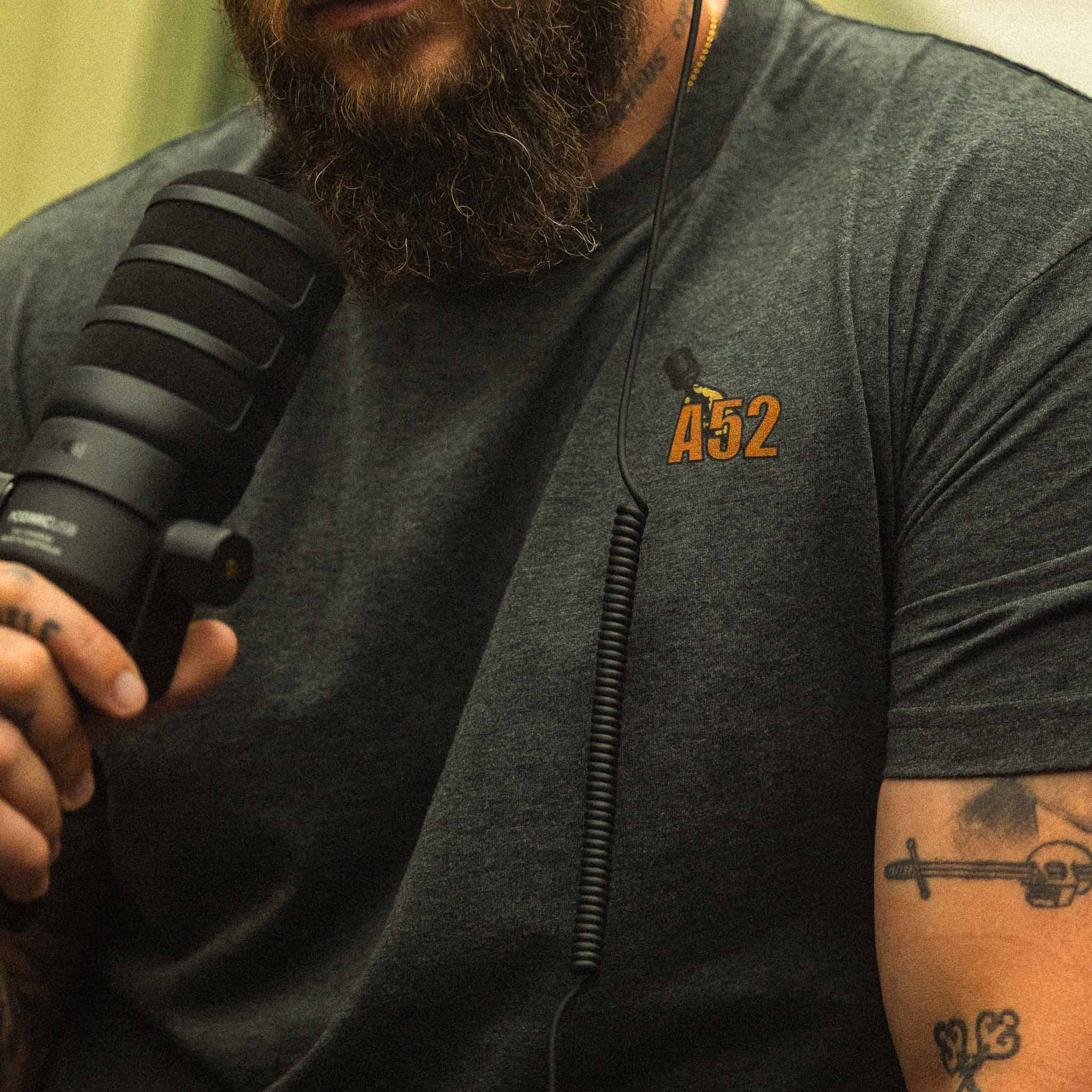 AREA52 "Lacerta" Tee in Charcoal - Image 4