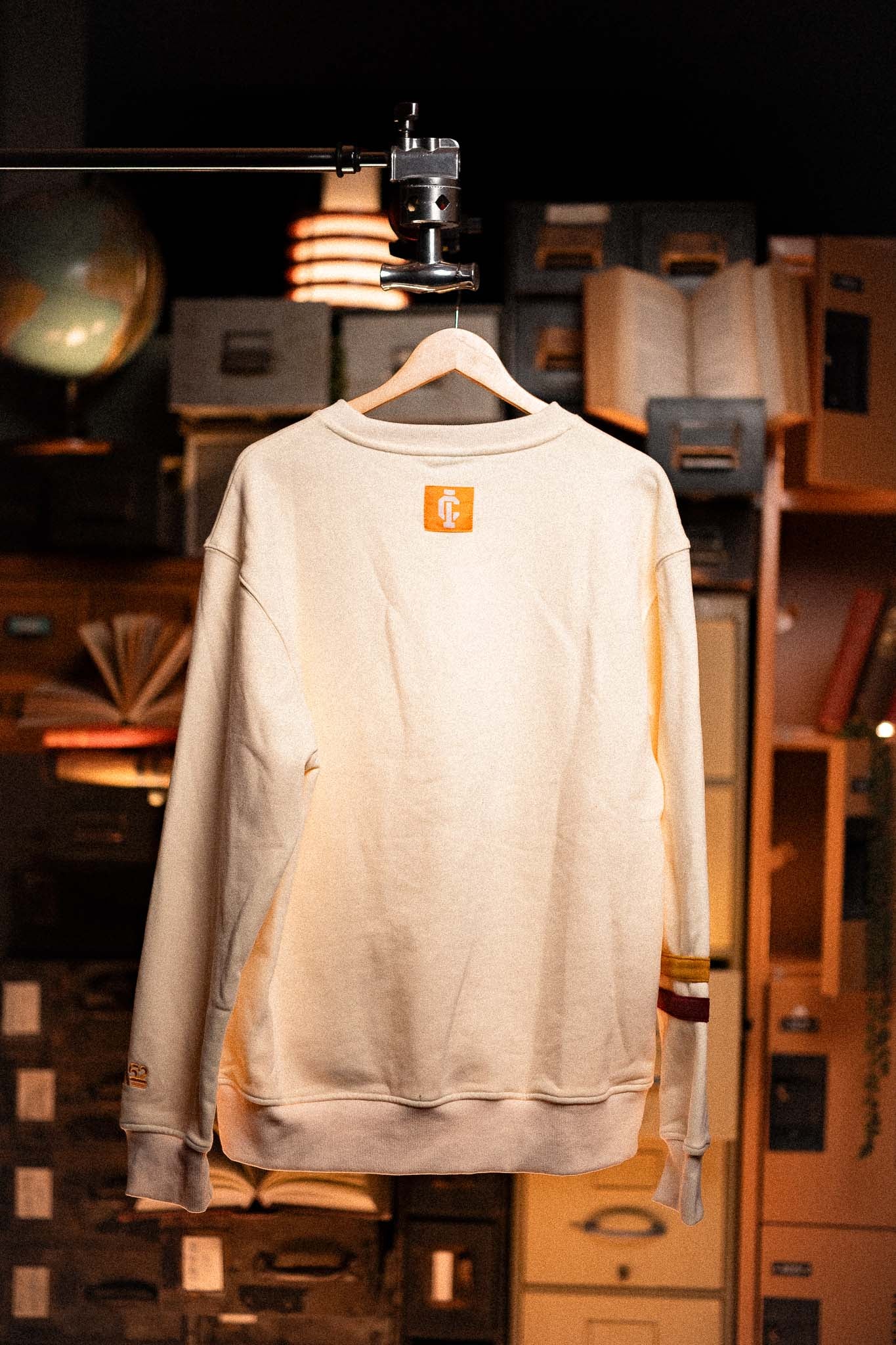 Invisible College Crew-Neck Sweatshirt In Cream - Image 9