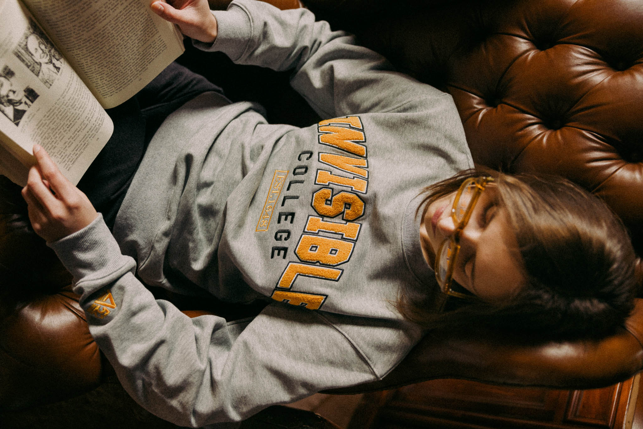 Invisible College Crewneck In Grey - Image 10