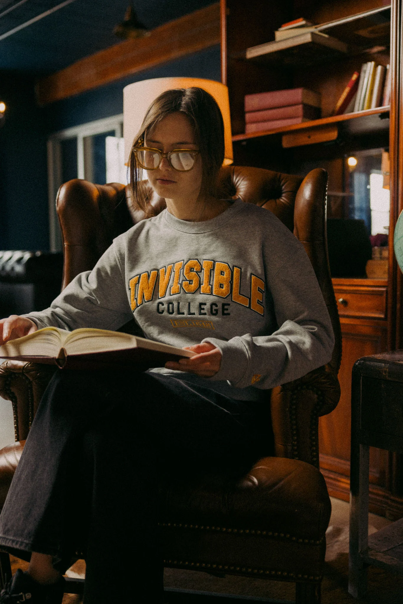 Invisible College Crewneck In Grey - Image 15