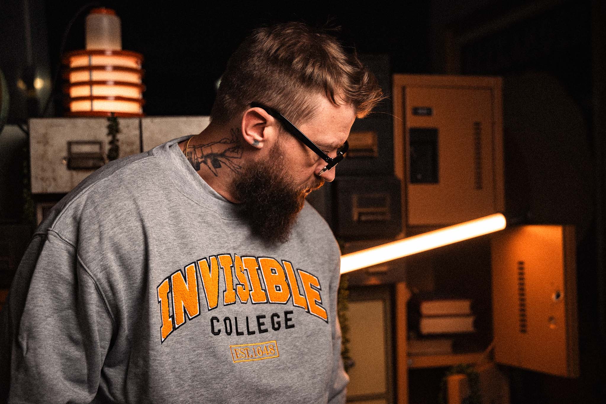 Invisible College Crewneck In Grey - Image 5