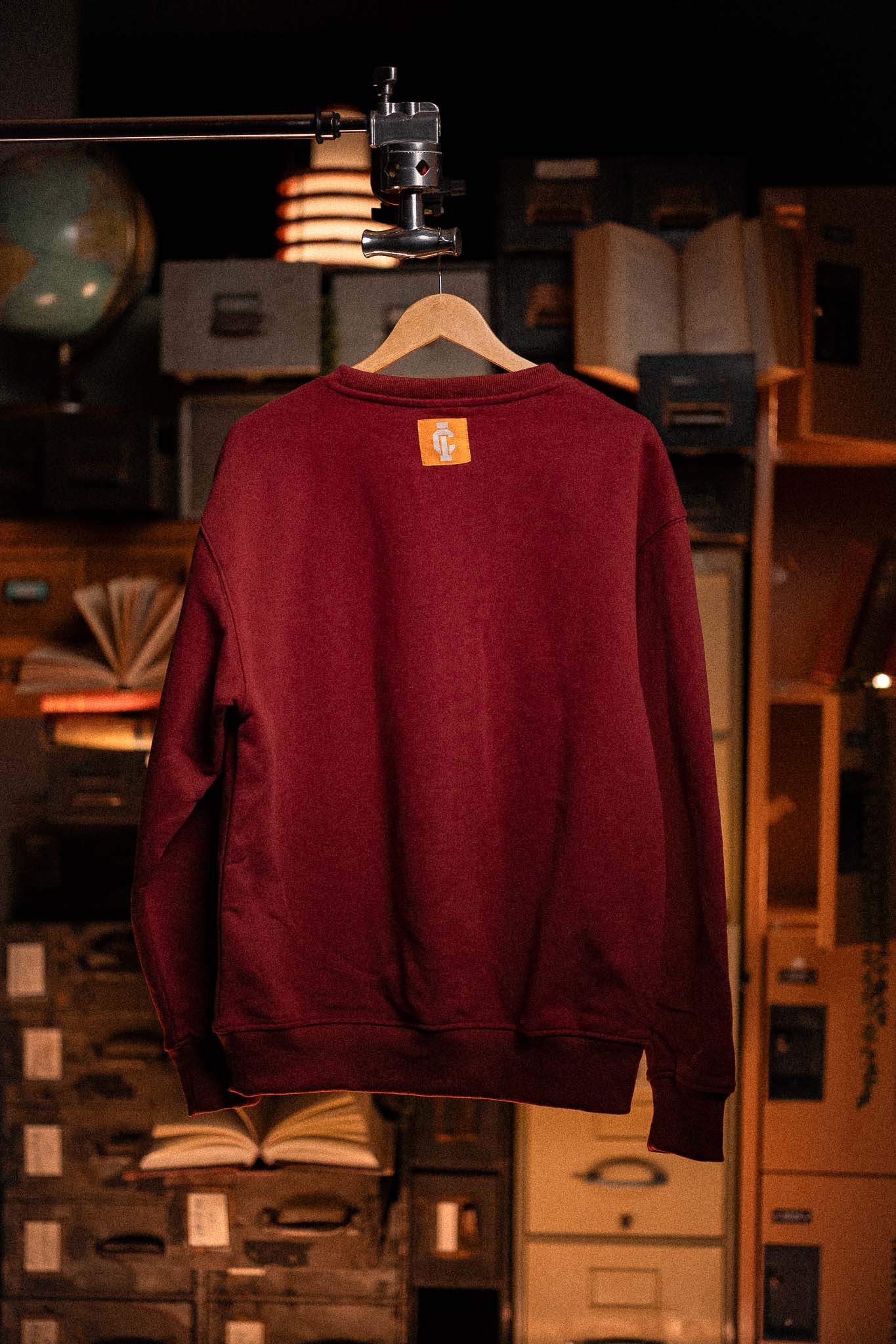 Invisible College Crewneck in Crimson - Image 3