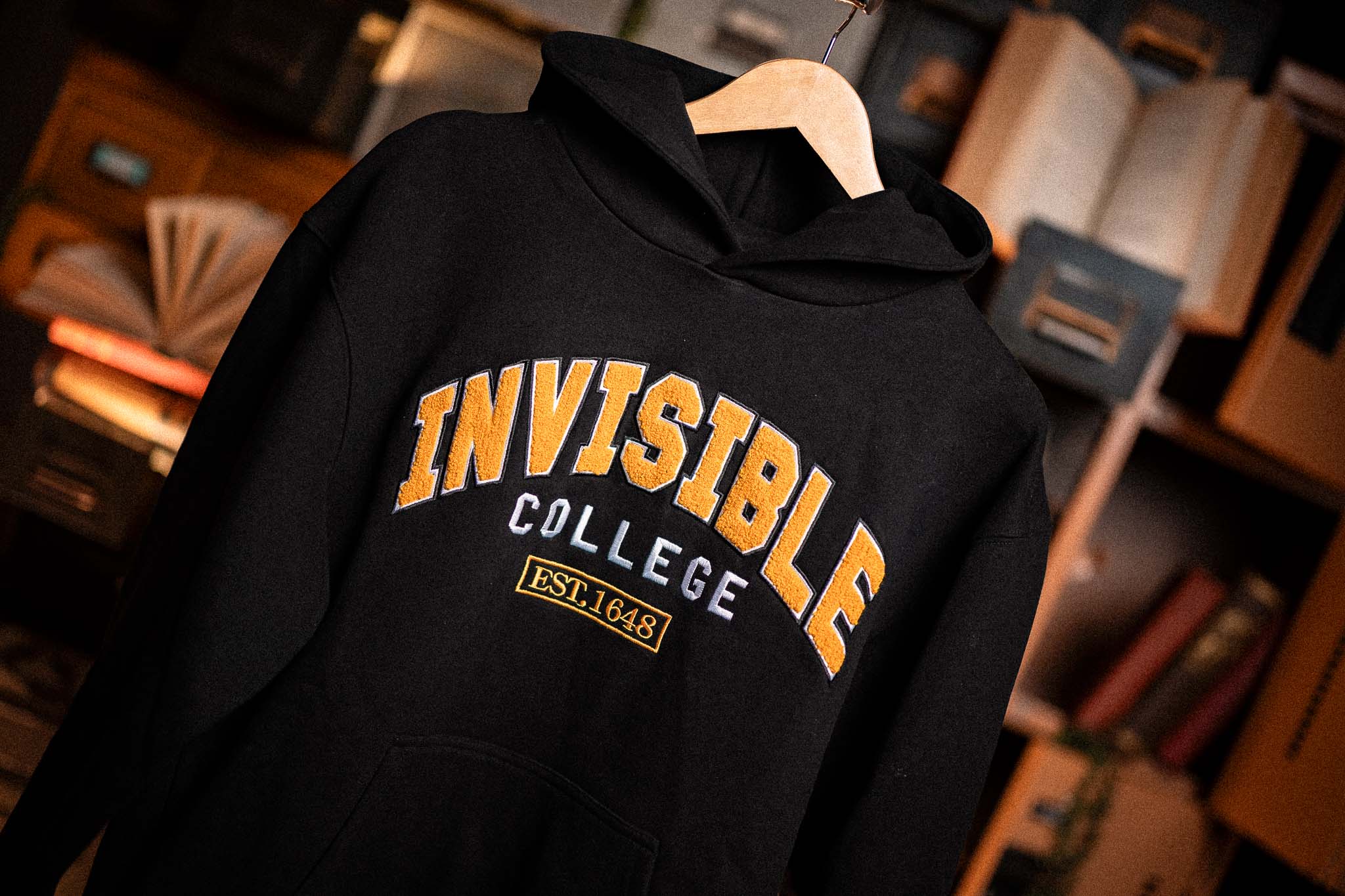 Invisible College Hoodie In Black - Image 10