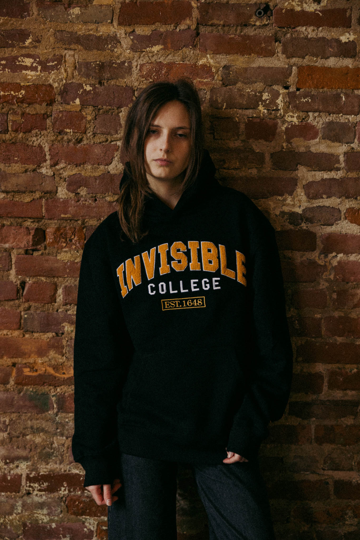Invisible College Hoodie In Black - Image 5