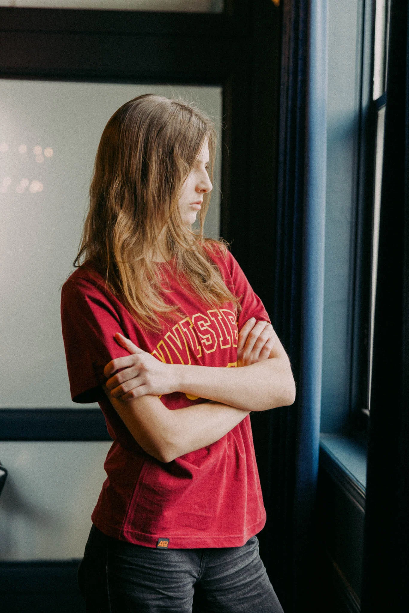 Women's Invisible College Tee In Crimson - Image 5