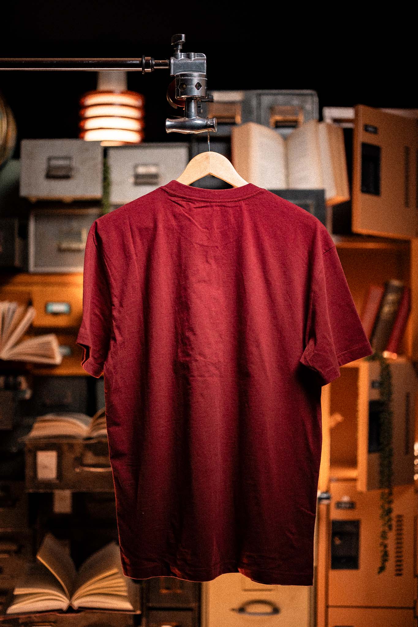 Men's Invisible College Tee in Crimson - Image 5