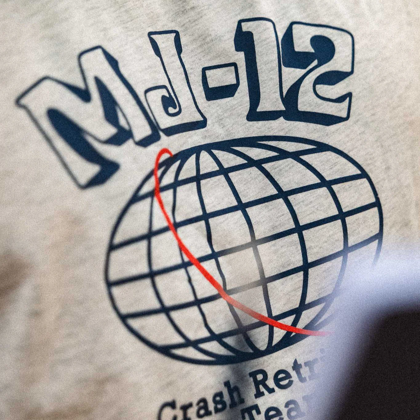MAJESTIC 12 "Crash Retrieval Team" Tee In Light Heather - Image 6