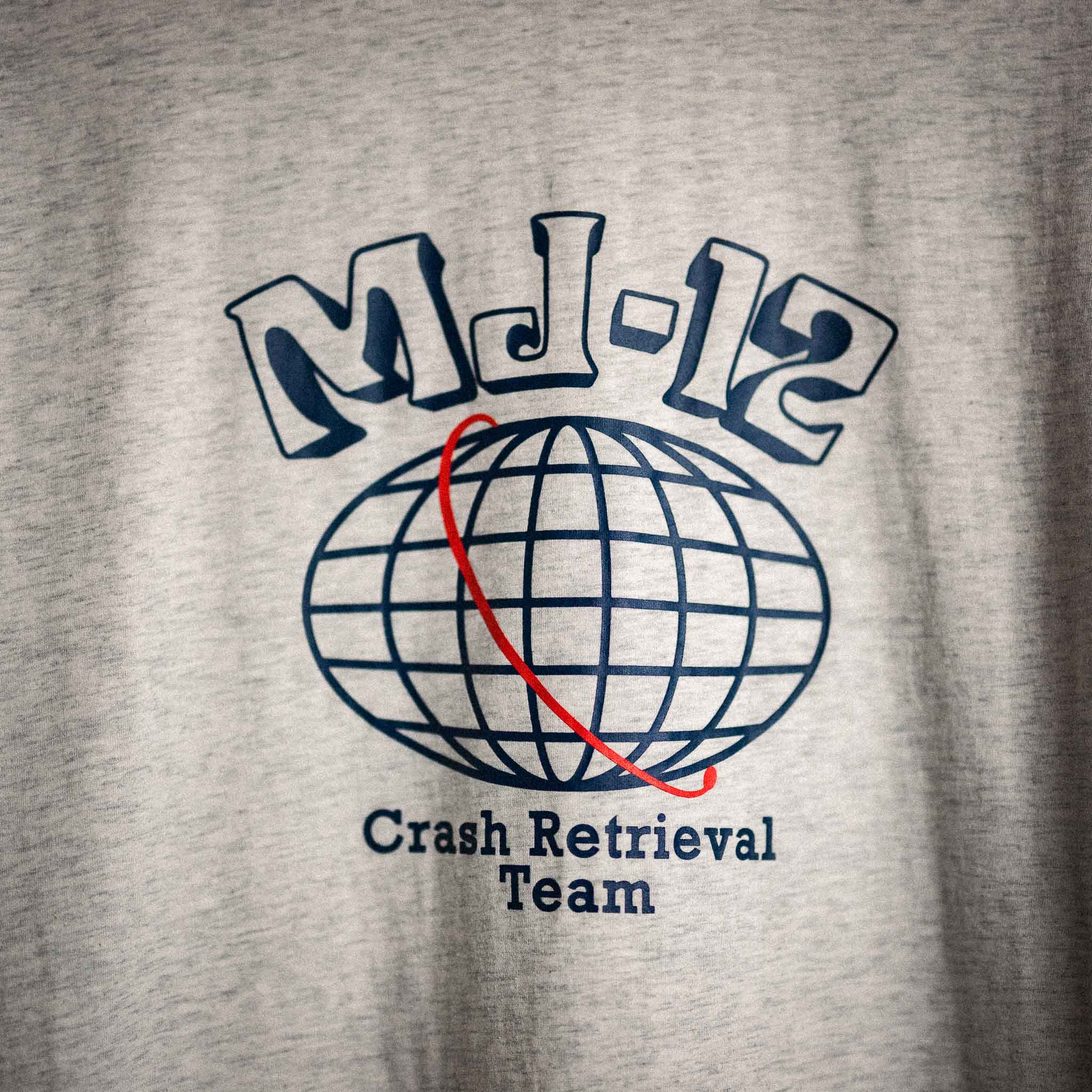 MAJESTIC 12 "Crash Retrieval Team" Tee In Light Heather - Image 9