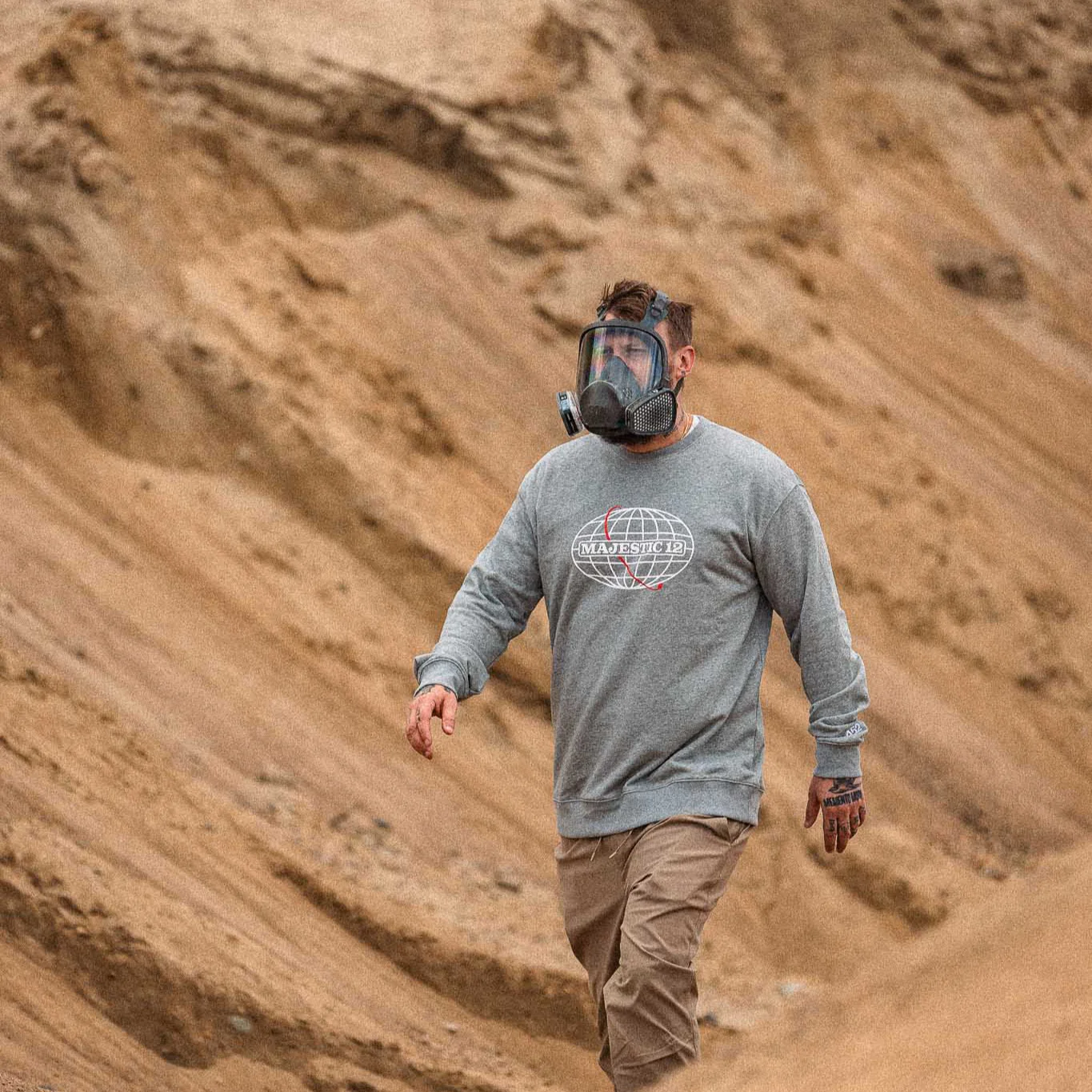 MAJESTIC 12 Crewneck In Heather Grey - Image 8