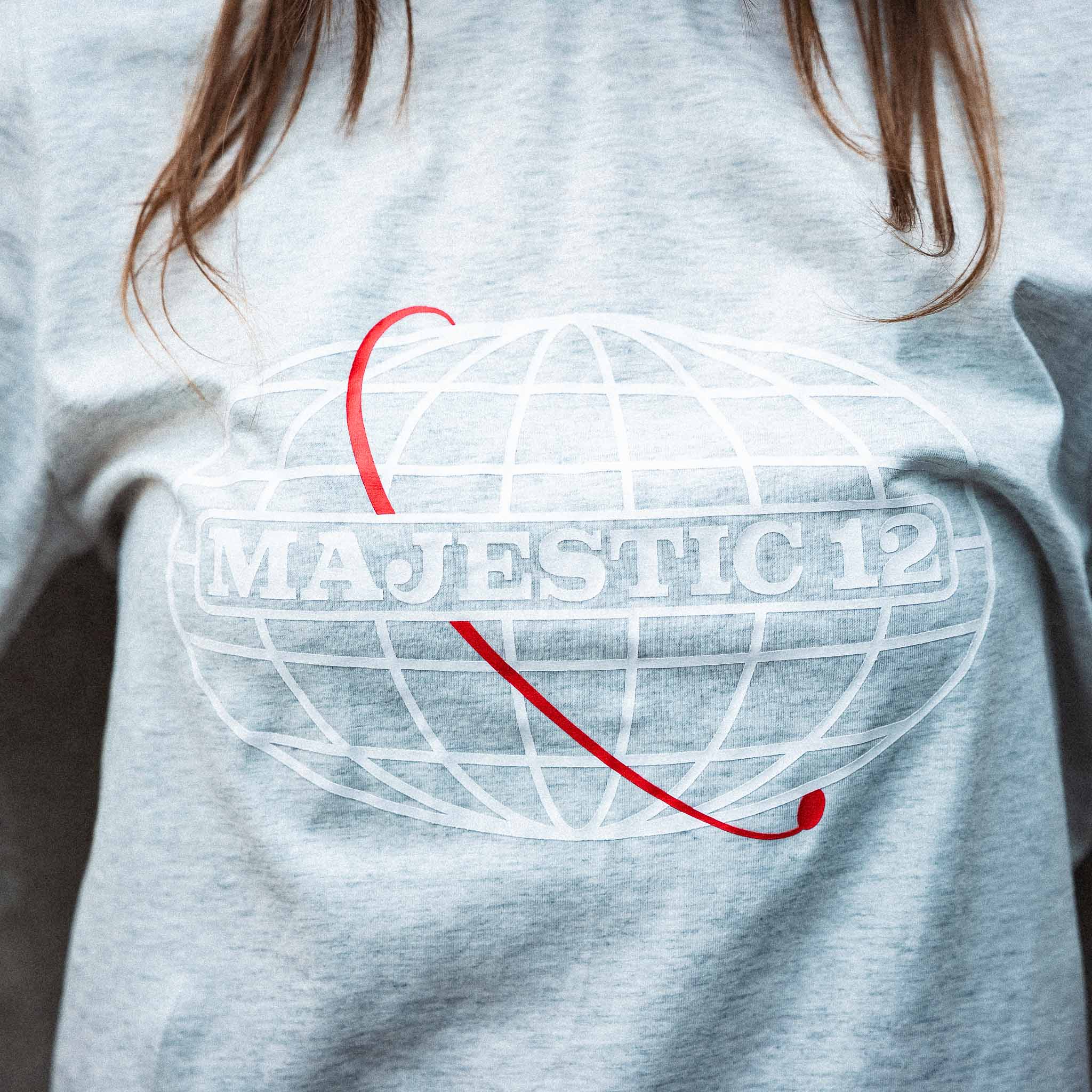 MAJESTIC 12 Women's Tee In Light Heather - Image 3